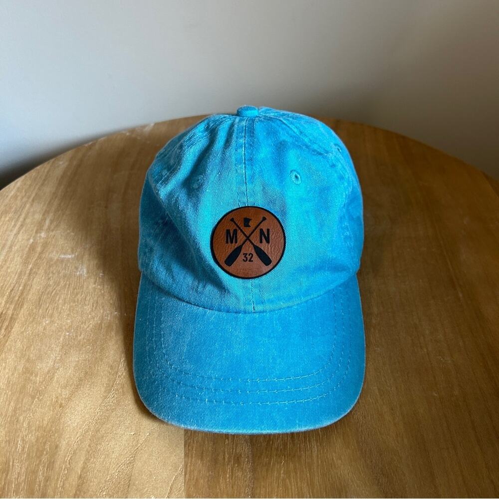 Sota Clothing Co. Blue Cotton Baseball Cap with Leather Minnesota Decal One Size